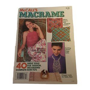 Vintage 1970s McCall's Macrame Vol II Macrame Craft Book Macrame Pattern Book